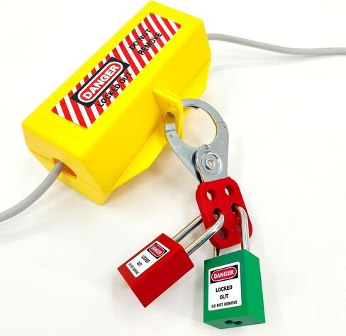 Lock Out Tag Out Hasp,10Pack Tamper-Proof Stainless Steel Padlock Hasp with Extended Jaw,Red 1 inch Jaw Diameter Stainless Steel Lockout Hasp,Nylon Handle,Tamper-Proof and Impact-Resistant in Saudi Arabia