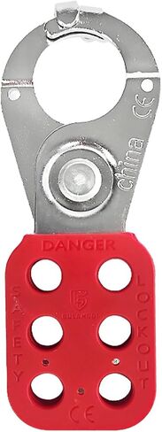 Lock Out Tag Out Hasp,10Pack Tamper-Proof Stainless Steel Padlock Hasp with Extended Jaw,Red 1 inch Jaw Diameter Stainless Steel Lockout Hasp,Nylon Handle,Tamper-Proof and Impact-Resistant in Saudi Arabia