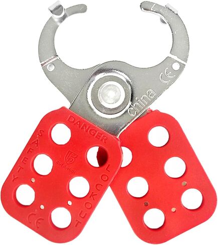 Lock Out Tag Out Hasp,10Pack Tamper-Proof Stainless Steel Padlock Hasp with Extended Jaw,Red 1 inch Jaw Diameter Stainless Steel Lockout Hasp,Nylon Handle,Tamper-Proof and Impact-Resistant in Saudi Arabia
