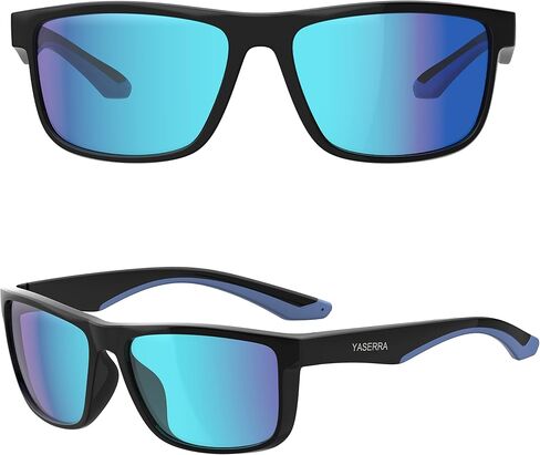 TAC Sports Polarized Square Sunglasses for Men Women, Lightweight TR90 Frame Retro Lens Shades UV400 Protection in Saudi Arabia