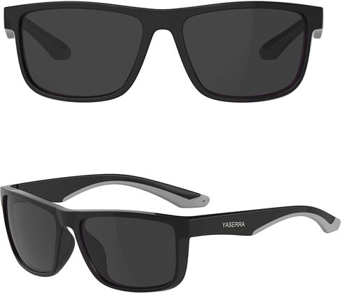 TAC Sports Polarized Square Sunglasses for Men Women, Lightweight TR90 Frame Retro Lens Shades UV400 Protection in Saudi Arabia