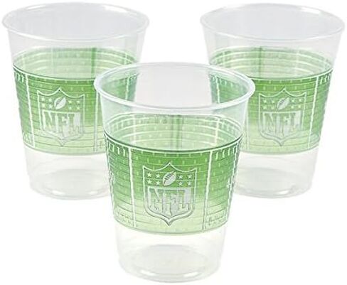 NFL Drive Plastic Cups - 16 oz. (Pack of 25) - Official Logo & Colors, Perfect for Tailgating, Parties & Game Day Celebrations in Saudi Arabia
