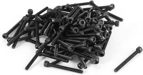uxcell 100 Pcs 12.9 Steel Alloy Countersunk Hex Socket Knurled Pan Head Bolt Screw M2x7 in Saudi Arabia