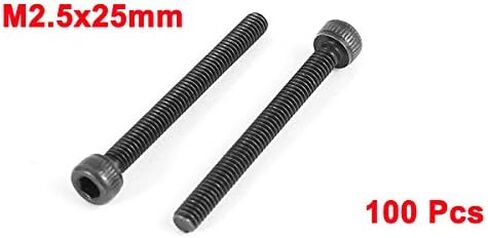 uxcell 100 Pcs 12.9 Steel Alloy Countersunk Hex Socket Knurled Pan Head Bolt Screw M2x7 in Saudi Arabia