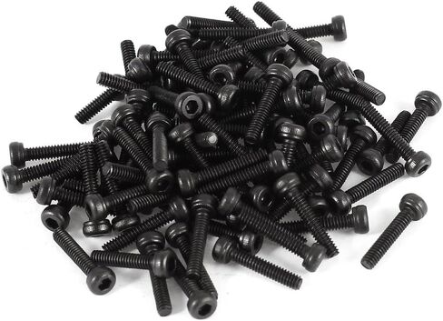 uxcell 100 Pcs 12.9 Steel Alloy Countersunk Hex Socket Knurled Pan Head Bolt Screw M2x7 in Saudi Arabia