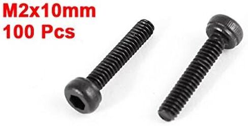 uxcell 100 Pcs 12.9 Steel Alloy Countersunk Hex Socket Knurled Pan Head Bolt Screw M2x7 in Saudi Arabia