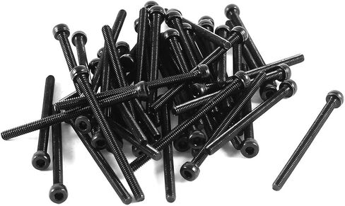 uxcell 100 Pcs 12.9 Steel Alloy Countersunk Hex Socket Knurled Pan Head Bolt Screw M2x7 in Saudi Arabia