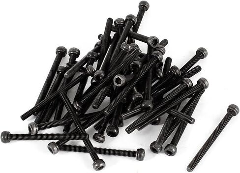 uxcell 100 Pcs 12.9 Steel Alloy Countersunk Hex Socket Knurled Pan Head Bolt Screw M2x7 in Saudi Arabia