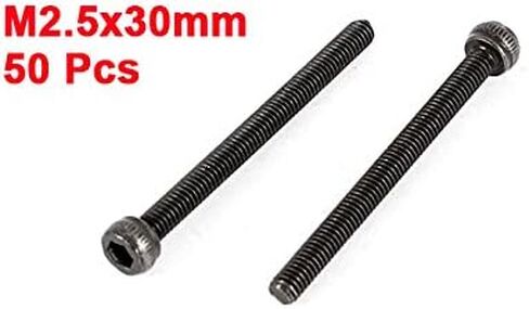 uxcell 100 Pcs 12.9 Steel Alloy Countersunk Hex Socket Knurled Pan Head Bolt Screw M2x7 in Saudi Arabia