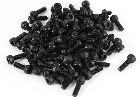 uxcell 100 Pcs 12.9 Steel Alloy Countersunk Hex Socket Knurled Pan Head Bolt Screw M2x7 in Saudi Arabia