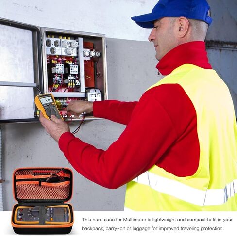 حقيبة حمل صلبة من ANKHOH لأدوات كلاين MM325/Fluke 117 115 116 114 113/MM400/MM420، حقيبة تنظيم تخزين رقمية متعددة لملحقات وكابلات مجموعة الاختبارات المتعددة، حافظة فقط in Kuwait