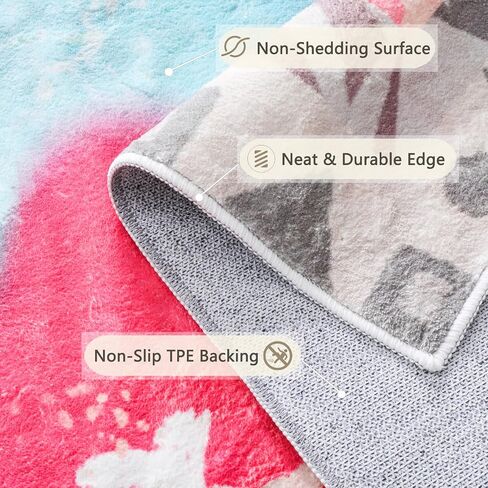 5x7 Area Rugs Vintage Floral Living Room Rug Foldable Cozy & Fluffy Carpet with Embossed Shading,Non-Slip Non Shedding & Machine Washable Area Rugs for Bedroom Dining Room Office,Blue in Saudi Arabia