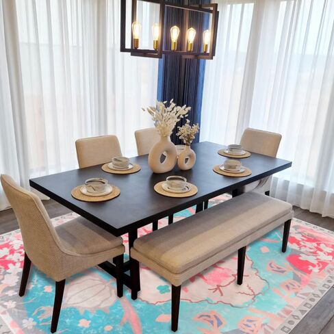 5x7 Area Rugs Vintage Floral Living Room Rug Foldable Cozy & Fluffy Carpet with Embossed Shading,Non-Slip Non Shedding & Machine Washable Area Rugs for Bedroom Dining Room Office,Blue in Saudi Arabia