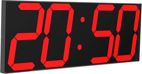 ساعة حائط رقمية LED كبيرة الحجم مع 6 أرقام وجهاز تحكم عن بعد العد لأعلى/العد التنازلي ساعة توقيت تلقائي باهتة تقويم كبير ومقياس حرارة in Kuwait