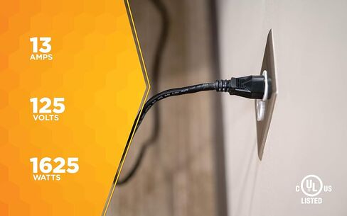 Woods Light Duty Extension Cord, 25Ft, 16 Gauge, 3 Conductor, Office Cord, SJTW, Black, 5601 in Saudi Arabia