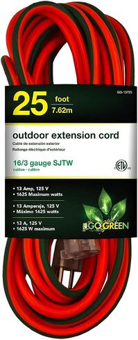 Woods Light Duty Extension Cord, 25Ft, 16 Gauge, 3 Conductor, Office Cord, SJTW, Black, 5601 in Saudi Arabia