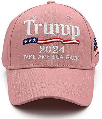 Trump 2024 Hat MAGA Hat Embroidered Take America Back Donald Trump Slogan USA Adjustable Baseball Cap for Woman Men in Saudi Arabia