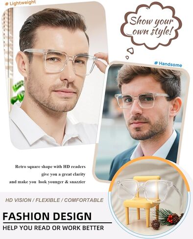 MARE AZZURO Large Reading Glasses Men Oversized Readers 1.0 1.25 1.5 1.75 2.0 2.25 2.5 2.75 3.0 3.5 4.0 5.0 6.0 in Saudi Arabia