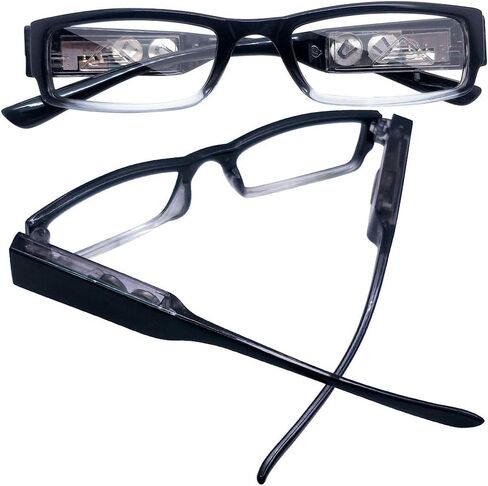2 Pack Reading Glasses with Lights Led Readers with Lights Lighted Magnifying Glasses Lighted Reading Glasses for Men Women Glasses with Lights and Magnifier Lighted Eye Glasses+100 in Saudi Arabia