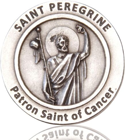 رمز جيب سانت بيريجرين، وسام شفيع قديس السرطان، هدايا دينية للناجين، 1 بوصة in Kuwait