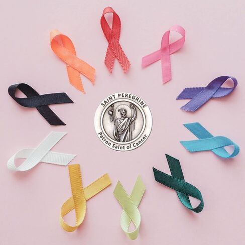 رمز جيب سانت بيريجرين، وسام شفيع قديس السرطان، هدايا دينية للناجين، 1 بوصة in Kuwait