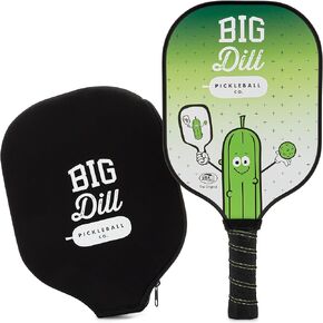 Big Dill Pickleball Co. Pickleball Paddle with Cover Choose Fiberglass Pickleball Racket or Graphite Carbon Fiber Pickle Ball Paddle | USA Pickleball Approved Pickleball Paddles