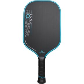 مجداف Diadem Warrior Edge Pickleball، وجه محفور من ألياف الكربون لأقصى دوران، حافة حماية هوائية، قلب 16 مم، وزن متوسط ​​8 أونصة. - بط نهري صغير