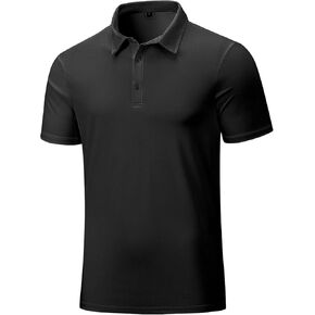 Mens Golf Shirt Ice Silk Elastic Quick Dry Short Sleeve POLO Shirt for Men Moisture Wicking