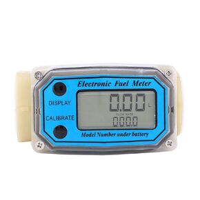 Diesel Fuel Meter Digital Fuel Meter Water Flow Meter Mini Digital Turbine Flowmeter Diesel Fuel Flow Meter 15-120L/min 1" NPT
