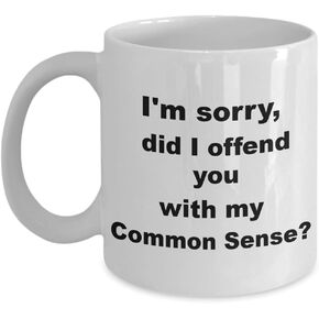 Sarcastic Saying on Mug Friend Gifts I'm Sorry Did I Offend You With My Common Sense