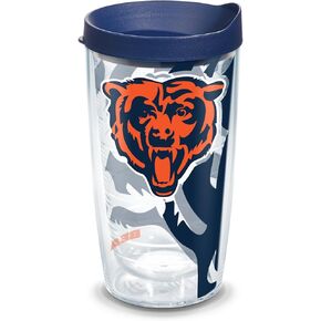 Tervis Made in USA Double Walled NFL Chicago Bears Insulated Tumbler Cup Keeps Drinks Cold & Hot, 16oz, Genuine