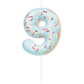 ZHIHUI Birthday Candles, Donut Biscuit Numbers Party Decoration, Vibrant Chocolate Cake Topper, Cute Happy Birthday Cake Candles for Birthday Party Wedding Anniversary Celebration Supplies (Numbers 0)