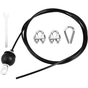 118 inch Fitness Gym Replacement Cable Fitness Pulley Thick 5mm Heavy Duty Steel Wire Rope for Home Gym Cable Pulley Machine Accessories