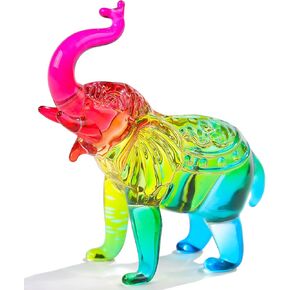 Ornalrist Crystal Blue Elephants Figurines Glass Decor Animal Figurines, Elephant Gifts for Women Collectible Figurines Paperweights Birthday for Mom Friends