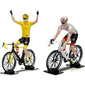 OPO 10 - Set of 2 Tour de France 2023 Cyclist Runners Figures - Compatible with SOLIDO 1/18 - TDF1-2