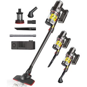 مكنسة كهربائية سلكية، مكنسة كهربائية قوية بقوة 600 واط بقوة 20 كيلو باسكال، مكنسة كهربائية محمولة قوية وخفيفة الوزن 5 في 1 لسجاد الأرضيات الصلبة وشعر الحيوانات الأليفة في المنزل in Kuwait