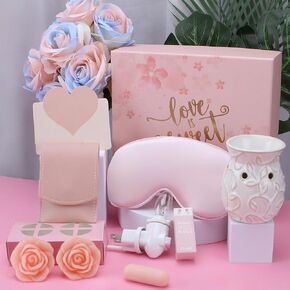Birthday Gifts for Women, Candle Wax Warmer Gfit Basket for Her, Mom, Sister, Female Friends, Daughter, Unique Gift Set Idea for Women Who Have Everything in Saudi Arabia