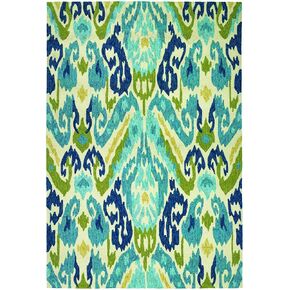 Couristan Covington 2263/0702 Runner, 2-Feet 6-Inch by 8-Feet 6-Inch, Delfina/Azure-Lemon