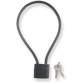15 Inch Ultra Strong Cable and 1 3/16"/30 mm[130] Coated Padlock to Prevent and Protect Items from Unauthorized use - Cerradura de Candado con Guaya 15"