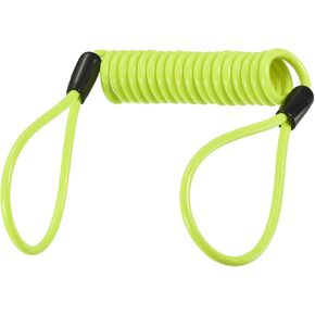 Disc Lock Security Steel Cable - Plastic Coated Spring Reminder Wire Anti-Theft Rope, Apply to Outdoors Protection (3.5mmx1.2m, Yellow)