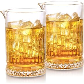 VanEnjoy Set of 2 20oz Crystal Cocktail Mixing Glass Cocktail Pitcher, Cocktail Stirring Glass Old Fashioned Kit for Bartenders in Kuwait