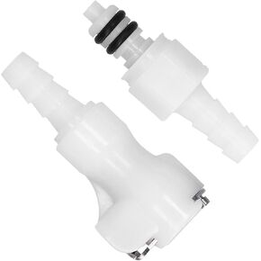 Tube Connector, Quick-Disconnect Hose Barb Insert, Food Grade Plastic Quick Connect Male/Female Coupling Connector, with 1/4" Inner Diameter Hose, 2 Female/Male Connectors