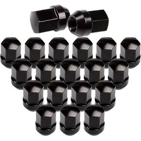 ECCPP M14x1.5 Wheel Lug Nuts 20 Pieces 14x1.5 Black Spline Bulge Acorn Drive Close End Lug Nuts for 2011-2016 for Jeep Grand for Cherokee 2012-2016 for D-odge Durango 2012-2016 for R-am 1500