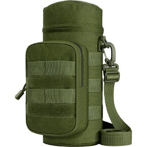 IronSeals Tactical Molle Water Bottle Holder Pouch Hydration Carrier Bag with Detachable Shoulder Strap