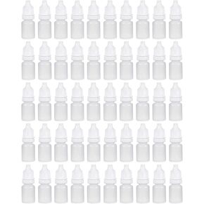50PCS 2ml Portable Empty Squeezable Dropper Bottle-Plastic Eye Liquid Dropper Sample Storage Containers With Orfice Reducer(Bottle+Tip cap+cap)