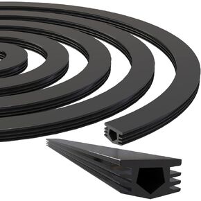 8 Meters Dust Protection Soft Cover Seal Strip,6mm Slot 20 Series Aluminum Extrusion Profile Dustproof Flat Seal Strip,Side Slot Strip (Black)