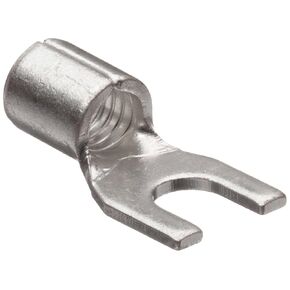 Morris Products 11542 Spade Terminal, Non Insulated, 8 Wire Size, #10 Stud Size (Pack of 100)