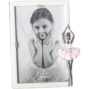 Roman Giftware Inc., Caroline Collection, Ballet, 7.75" H WHITE BALLET FRAME 4X6,Religious, Inspirational, Durable (5x1x7)