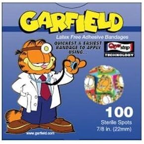 Garfield Careband Sterile Adhesive Character Bandages, 7/8" Spots, 100/bx, 3-Pack (300 Bandages Total)