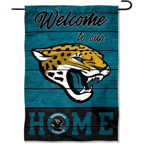 Jacksonville Jaguars Welcome Home Decorative Garden Flag Double Sided Banner